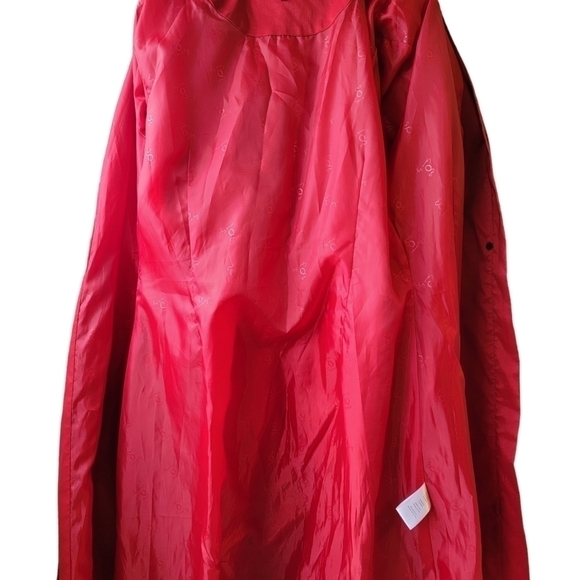 nwot GORGEOUS SAMUEL DONG RED TRENCH COAT - Picture 6 of 11